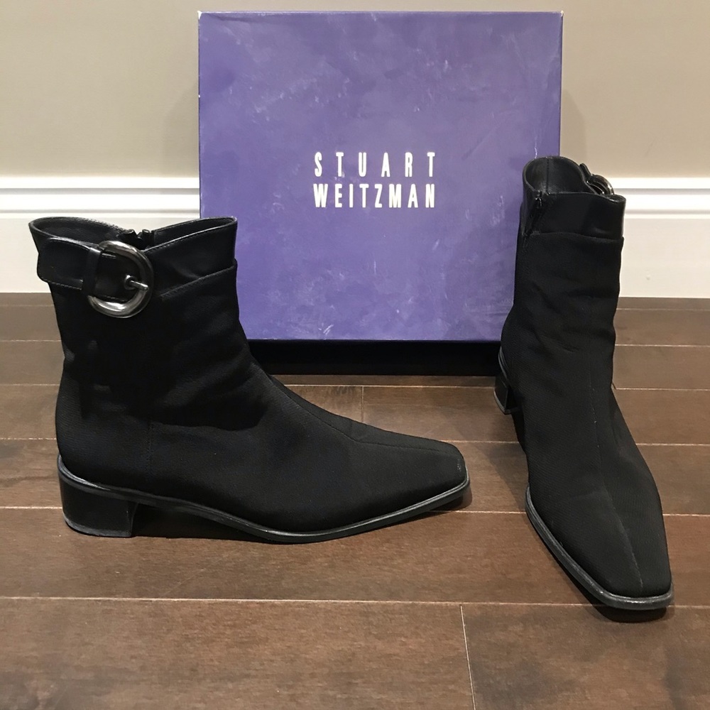 Stuart Weitzman Black Gore-Tex Fabric Boots - image 2